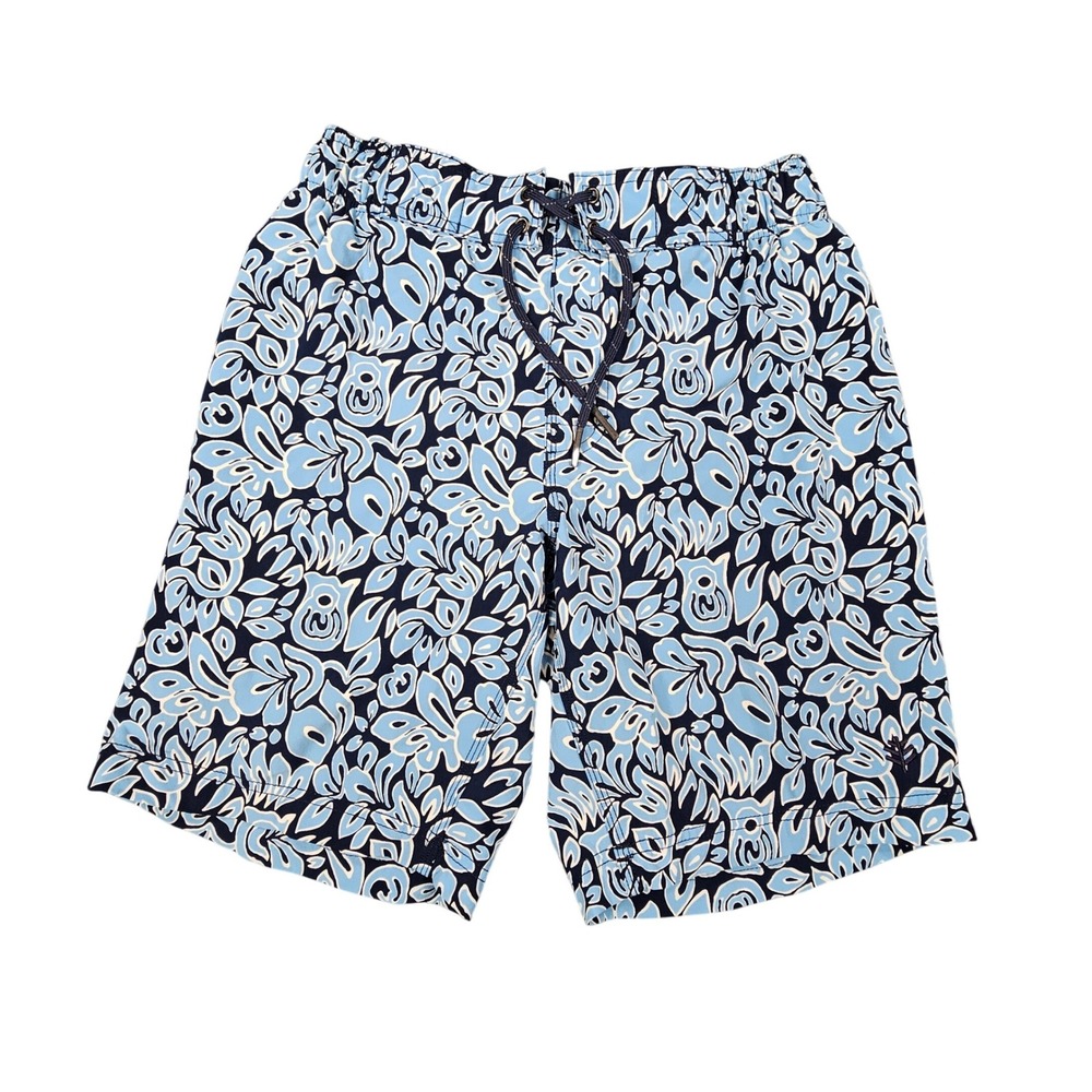 Coolibar‎ Swim Trunks Mens S Blue Floral Paisley UPF 50+ Sun Protection Shorts